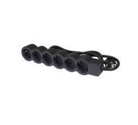 Legrand Standard Socket 6x2P+A 1.5M Black Cable (European Socket) - 694558 [10 Pieces]