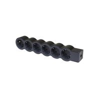 Legrand Standard Socket 6x2P+A Without Cord Black (European Socket) - 694580 [10 Pieces]