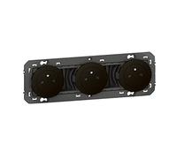 Legrand Surf Compo LEG95279 3X2P+T Triple Socket Dooxie 2P+T Surface 16A Pre-Wired Black Finish