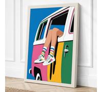 Legs Out The Window Canvas Wall Art Print 30x20 Inch