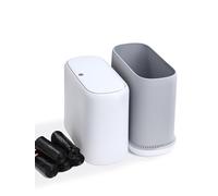LEGUO Slim Touch Top Bathroom Bin with Lid, White, 18L | Bedroom Ready,Toilet Side Ready,Small Space Fit,Sanitary Waste Use,Everyday Waste,Office Ready,Room Ready