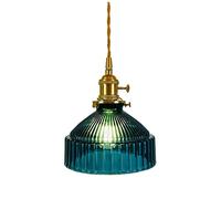 LEGZIT Japanese Style Brass Glass Pendant Light In Green Finish Nordic Restaurant Vintage Pendant Lighting Retro Lamp Fixtures For Kitchen Living Dining Room Bar Area