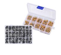 LeHang 1100PCS 24 Values Ceramic Capacitors Electrolytic Capacitors Assortment Box Kit Electrolytic Capacitors 0.1uF-1000uF 10 Values Ceramic Capacitors 0.1uF-10uF