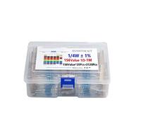LeHang 3120PCS 156 Values 1 ohm to 10M ohm 1/4W 1% Metal Film Resistors Assortment Kit with box