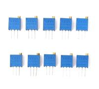 LeHang 50pcs 3296W Multiturn Variable ohm Trim Pot Trimmer Potentiometer Kit with Box