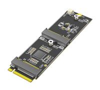 LeHang M.2 (Key-M) NVMe to Dual M.2 Adapter Card, Supports 2230 Key-E/Key-M Devices, PCIe Bus Compatible, Adds WiFi/Bluetooth & Extra Slot to M.2 NVMe Port