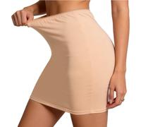 LEHEEYWT Women's Half Slips, Tummy Control Petticoats For Under Dress, Shapewear Seamless Slip High Elastic Waist Underskirt For Daily Going Out (UK, Alpha, L, Regular, Regular, skin)