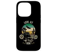Lehi Utah USA Hotrod Retro Desert Sunset Design Case for iPhone 14 Pro