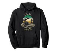 Lehi Utah USA Hotrod Retro Desert Sunset Design Pullover Hoodie