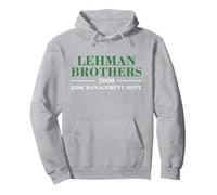 Lehman Brothers 2008 Risk Management Dept Pullover Hoodie, Adult Unisex, Heather Grey, Large