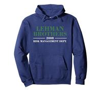 Lehman Brothers 2008 Risk Management Dept Pullover Hoodie, Adult Unisex, Navy Blue, XX-Large