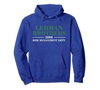 Lehman Brothers 2008 Risk Management Dept Pullover Hoodie, Adult Unisex, Royal Blue, XX-Large
