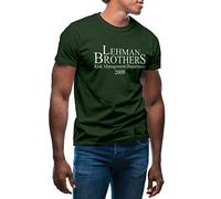 Lehman Brothers Risk Management Department 2008 2022 Men's Military Green T-Shirt Size L
