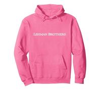 Lehman Brothers Vintage Corporate WSB White Stock Trader Pullover Hoodie, Adult Unisex, Bright Pink, Small