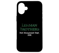 Lehman Risk Mangement Dept White Distressed Lehman Vintage Case for iPhone 16 Plus