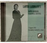 Lehmann, Lotte - Santa Barbara Farewell Concert [IMPORT]