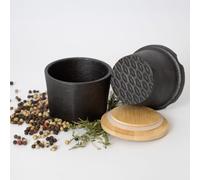Lehman's Cast Iron Spice Grinder 3-Piece Set, Heavy Duty Manual Spice Mill for Fresh Herbs Salt Pepper and More, Durable Easy-to-Use Kitchen Tool