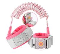 Lehoo Castle Baby Reins for Walking, 1.5M Toddler Reins for Kids with Induction Lock, Anti Lost Wrist Link Wrist Reins, Child Safety Harness for Autism Boys Girls (Pink)
