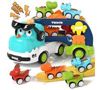 Lehoo Castle Dinosaur Toys for Boys, Toddler Toys for 3 Year Old Boy with LED Light, Dino Truck Kids Toy s, Monster Truck Birthday Gifts for Boys Girls