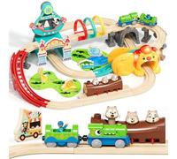 Lehoo Castle Electric Wooden Train Set Sound and Light Toy Ages 3+