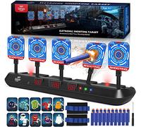 Lehoo Castle Electronic Nerf Target: Auto Reset Shooting Toy Kids Game | 5 Auto-Rset Targets, 3 Game Modes, LCD Scoring, Sound-Light Feedback, Fits Foam Blasters, Gifts for Boys Age 4+