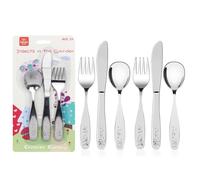 Lehoo Castle Insect Toddler Kids Cutlery Set, 6 Pcs Stainless Steel Travel Camping Baby Cutlery Sets - 2 x Forks, 2 x Spoons, 2 x Knives, Children's Dinner Knife and Fork Sets