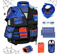 Lehoo Castle Kids Tactical Vest Kit for Nerf Guns,Kids Gift(for Spider-Man)