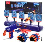 Lehoo Castle Nerf Gun Electronic Digital Auto Target Shooting Game, Blue