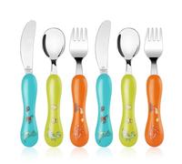Lehoo Castle Toddler Cutlery, 6pcs Stainless Steel Dinosaurs Children's Cutlery Kids Cutlerys Flatware, Incudes 2 x Spoons, 2 x Forks, 2 x Knives