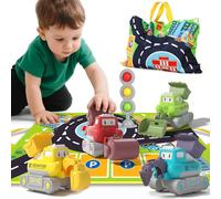 Lehoo Castle Toddler Toys for 1 2 3 Year Old Boys, Kids Construction Tractor Toys, Digger Toy Cars for 1-3 Year Old Baby, 1st Birthday Gifts for Boy Girls