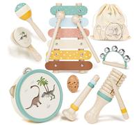 Lehoo Castle Wooden Dinosaur Musical Instruments for Toddler 1-3