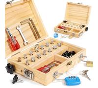 Lehoo Castle Wooden Montessori Screwdriver Board Set, Ages 3-5