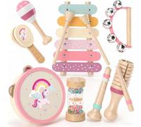 Lehoo Castle Wooden Unicorn Musical Instruments for Toddler Girls 1-3