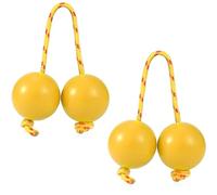 lehua 2 Pairs of Rhythmic Ball Set Kit Aslatua Shaker Instrument Shaker Rattle Set Kit for Kids Adults Weddings Parties Musical Class Yellow