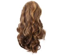 lehua 26 Inch European and American Piano Color Long Curly Hair Big Wave Front Lace Wig Female Hair Wigs Chemical Fiber Wig