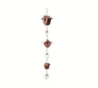 lehua Gold Bird Houses Rain Chain for Heavy Rain, Functional & Decorative Replacement Downspout Chain for Outside RainChain