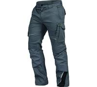 Leib Wächter Men's Flex-line Work Utility Pants, Grey/Black, 42