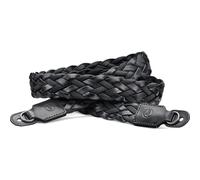 Leica 14696 Carrying Strap, flat braided rayon & leather cord, black