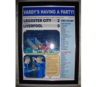 Leicester City 2 Liverpool 0 - 2016 - framed print