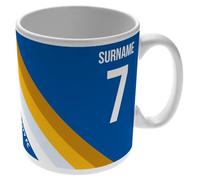 Leicester City Personalised Colour Stripe 11oz Mug Fans, Great for Foxes Football Supporters