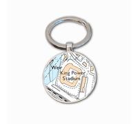 Leicester City Stadium Key Ring, King Power Stadium Key Ring, Football Stadium Map Key Ring, Leicester Football Key Ring, Leicester Football Ground Map Key Ring, Leicester Football Club Gift