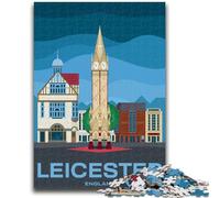 Leicester England City 1000 Piece Jigsaw Puzzles for Adults Gifts, for Educational Game Challenge Toy Birthday Present, Gifts, Wall Art 1000pcs(26x38cm)