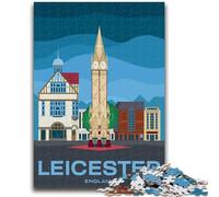 Leicester England City Jigsaw Puzzles for Adults 1000, Help The Brain Exercise Addictive Toys to Cultivate Patience Unique Challenge Game 1000pcs(50x75cm)
