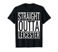 Leicester Hometown Pride Bold Typography Design Value Graphic T-Shirt, Men, Black, XL