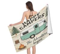 Leichong 3D Camping Beach Towel Large Microfiber Soft Quick Dry for Adults, Bonfire Bath Towel Lightweight Soft Absorbent for Travel Swimming Pool Sports, 180 x 90 cm
