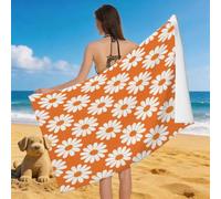 Leichong 3D Cartoon Chrysanthemum Beach Towel Large Microfiber Soft Quick Dry for Adults, Chic Bath Towel Lightweight Soft Absorbent for Travel Swimming Pool Sports, 180 x 90 cm