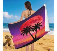 Leichong 3D Cartoon Sea Turtle Beach Towel Large Microfiber Soft Quick Dry for Adults, Watercolor Blur Bath Towel Lightweight Soft Absorbent for Travel Swimming Pool Sports, 180 x 90 cm