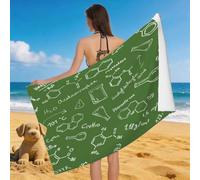 Leichong 3D Chemical Formula Beach Towel Large Microfiber Soft Quick Dry for Adults, Science Theme Bath Towel Lightweight Soft Absorbent for Travel Swimming Pool Sports, 80 x 160 cm