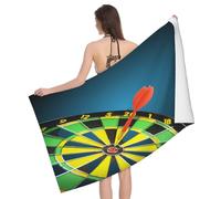 Leichong 3D Dart Board Beach Towel Large Microfiber Soft Quick Dry for Adults, Darts Bath Towel Lightweight Soft Absorbent for Travel Swimming Pool Sports, 180 x 90 cm