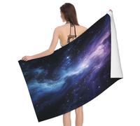 Leichong 3D Galaxy Beach Towel Large Microfiber Soft Quick Dry for Adults, Mysterious Universe Bath Towel Lightweight Soft Absorbent for Travel Swimming Pool Sports, 180 x 90 cm